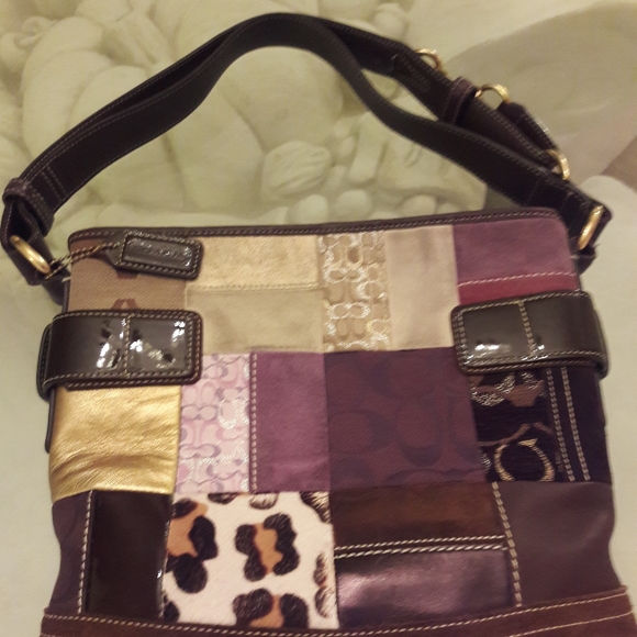 Patchwork Coach bag, with matching wristlet - Picture 2 of 8